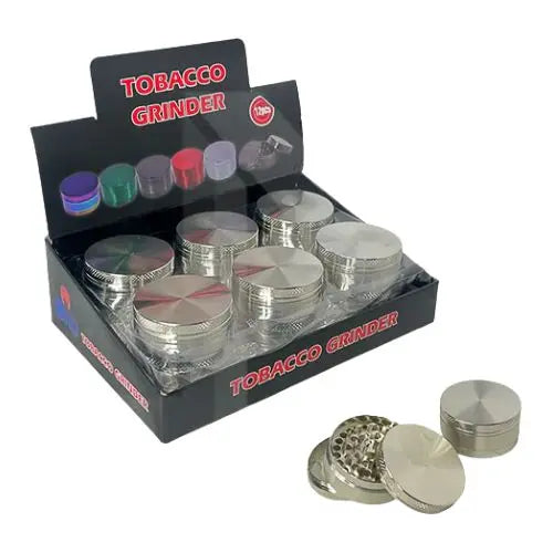 3 Parts Silver Metal Tobacco Grinder - PH6907-Silver - In UK