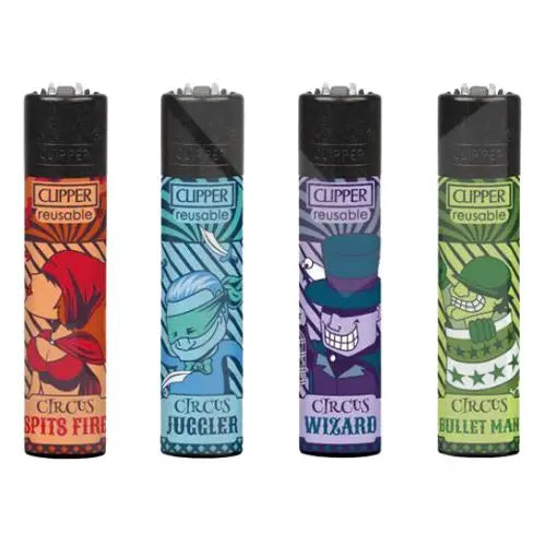 40ClipperCP11RHClassicLargeFlintCircusLife3Lighters-CL3C1156UKH In UK
