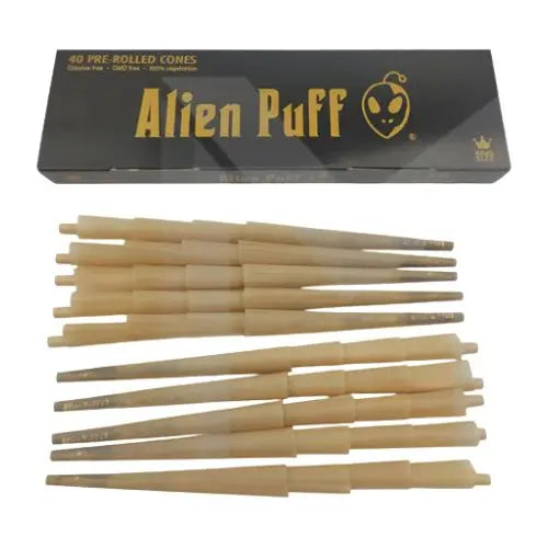 40 Alien Puff Black Gold King Size Pre Rolled 109mm Cones ( HP162 ) In UK