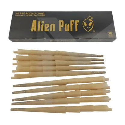 40 Alien Puff Black Gold King Size Pre Rolled 109mm Cones ( HP162 ) In UK