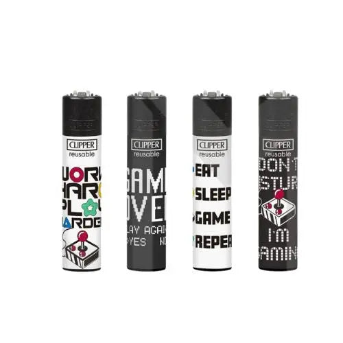 40 Clipper CP11RH Classic Gaming 4 Life Flint Lighters - CL3C1580 - In UK