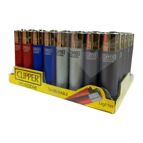 40 Clipper CP11RH Classic Large Flint Metallic 3 Lighters - CL2C221UKH In UK