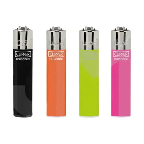40 Clipper D40 CP11 Classic Flint Assorted Solid Colour Lighters - CL1C006UKH - In UK