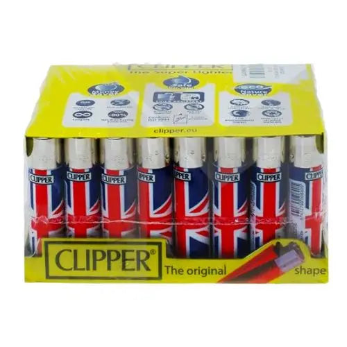 40 Clipper D48 CP11RH Refillable Classic Lighters Union Flag 2025 - CL3A1681UKH In UK
