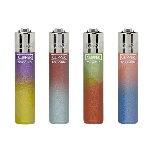 40 Clipper D48 CP11  Classic Flint Metallic Gradient 7 Lighters - CL2A264BCH - Vape Wholesale Supplies