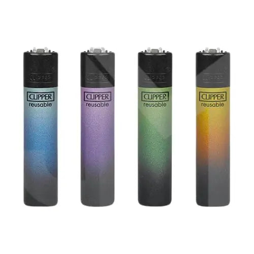 40 Clipper D48 Classic Flint Black Triple Gradient Lighters - CL2A261BCH - Vape Wholesale Supplies