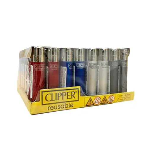 40 Clipper D48 Classic Flint Painted Metallic 3 Lighters - CL2A2268UKH - Vape Wholesale supplies