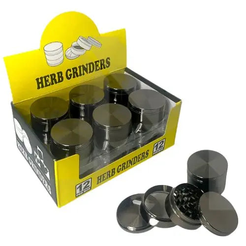 4 part Silver Metal Tobacco Grinder - PH6917 In UK