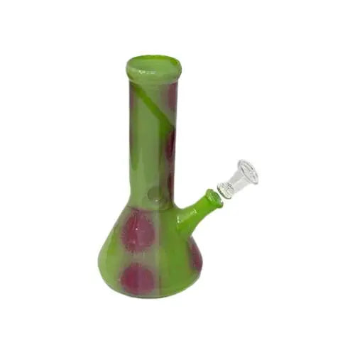 4 x 12" Circle Splat Designed Glass Bong - GWP1 - GS1446 - Vape wholesale supplies