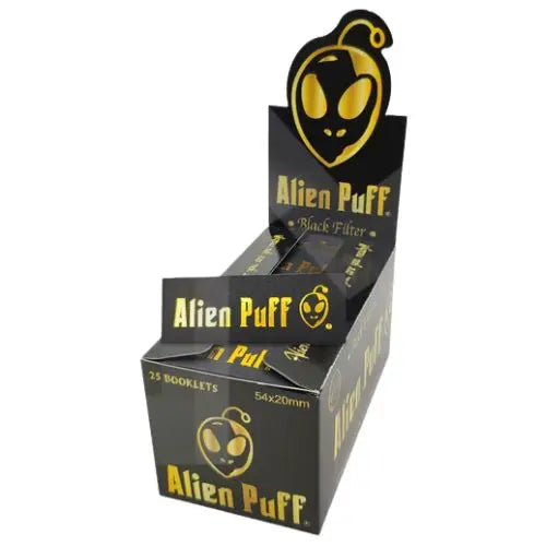 50 Alien Puff Black & Gold Filter Tips ( HP146 ) In UK