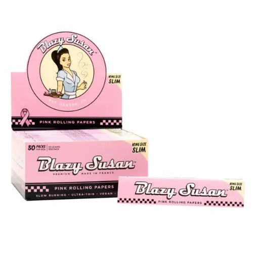 50 Blazy Susan Pink King Size Rolling Papers In UK