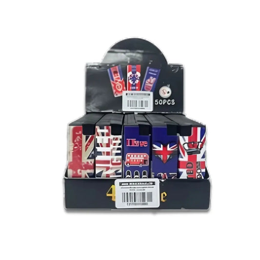Buy 50 x 4Smoke Wind-Proof Love London Printed Lighters - FV10 In UK