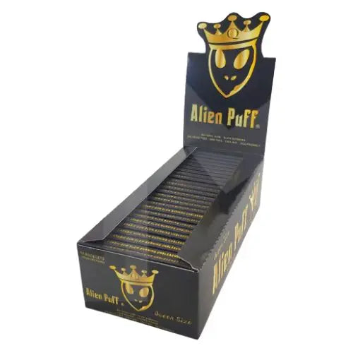 62 Alien Puff Black & Gold Queen Size Unbleached Brown Rolling Papers ( HP124 ) Vape Wholesale SuppliesNot Found Vape wholesale supplies