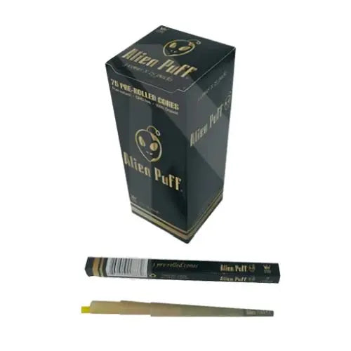 75 Alien Puff Black & Gold King Size Pre-Rolled Cones ( HP142 ) In UK