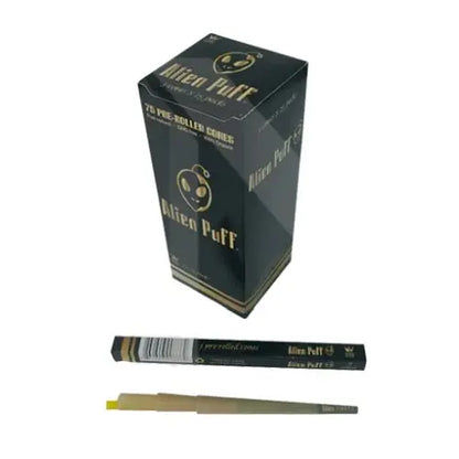 75 Alien Puff Black & Gold King Size Pre-Rolled Cones ( HP142 ) In UK