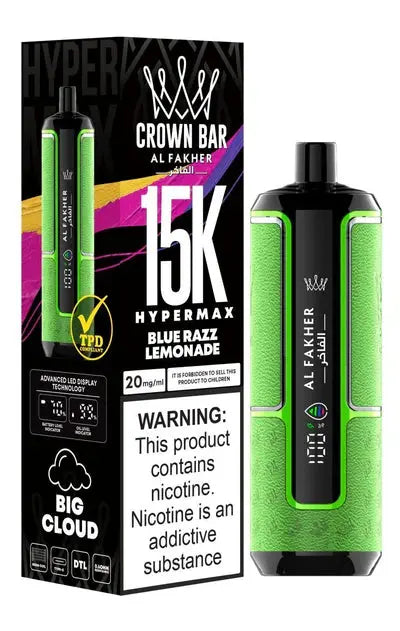 Al Fakher Hypermax Crown Bar 15k Disposable Vape Box of 5 - Vape wholesale supplies 