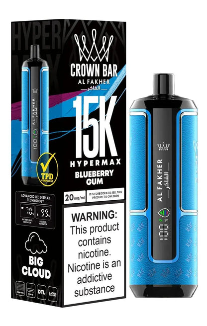 Al Fakher Hypermax Crown Bar 15k Disposable Vape Box of 5 - Vape wholesale supplies 