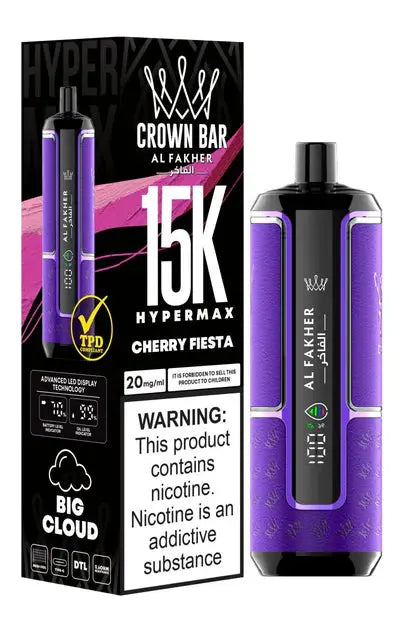 Al Fakher Hypermax Crown Bar 15k Disposable Vape Box of 5 - Vape wholesale supplies 