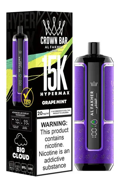 Al Fakher Hypermax Crown Bar 15k Disposable Vape Box of 5 - Vape wholesale supplies 