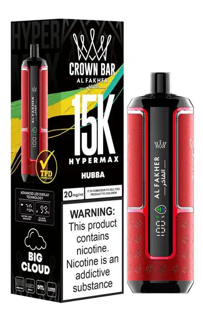 Al Fakher Hypermax Crown Bar 15k Disposable Vape Box of 5 - Vape wholesale supplies 