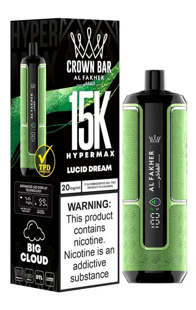 Al Fakher Hypermax Crown Bar 15k Disposable Vape Box of 5 - Vape wholesale supplies 