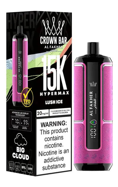 Al Fakher Hypermax Crown Bar 15k Disposable Vape Box of 5 - Vape wholesale supplies 