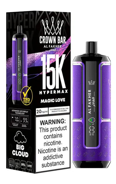 Al Fakher Hypermax Crown Bar 15k Disposable Vape Box of 5 - Vape wholesale supplies 