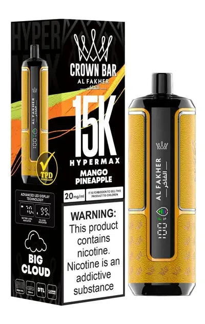 Al Fakher Hypermax Crown Bar 15k Disposable Vape Box of 5 - Vape wholesale supplies 
