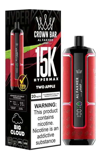 Al Fakher Hypermax Crown Bar 15k Disposable Vape Box of 5 - Vape wholesale supplies 