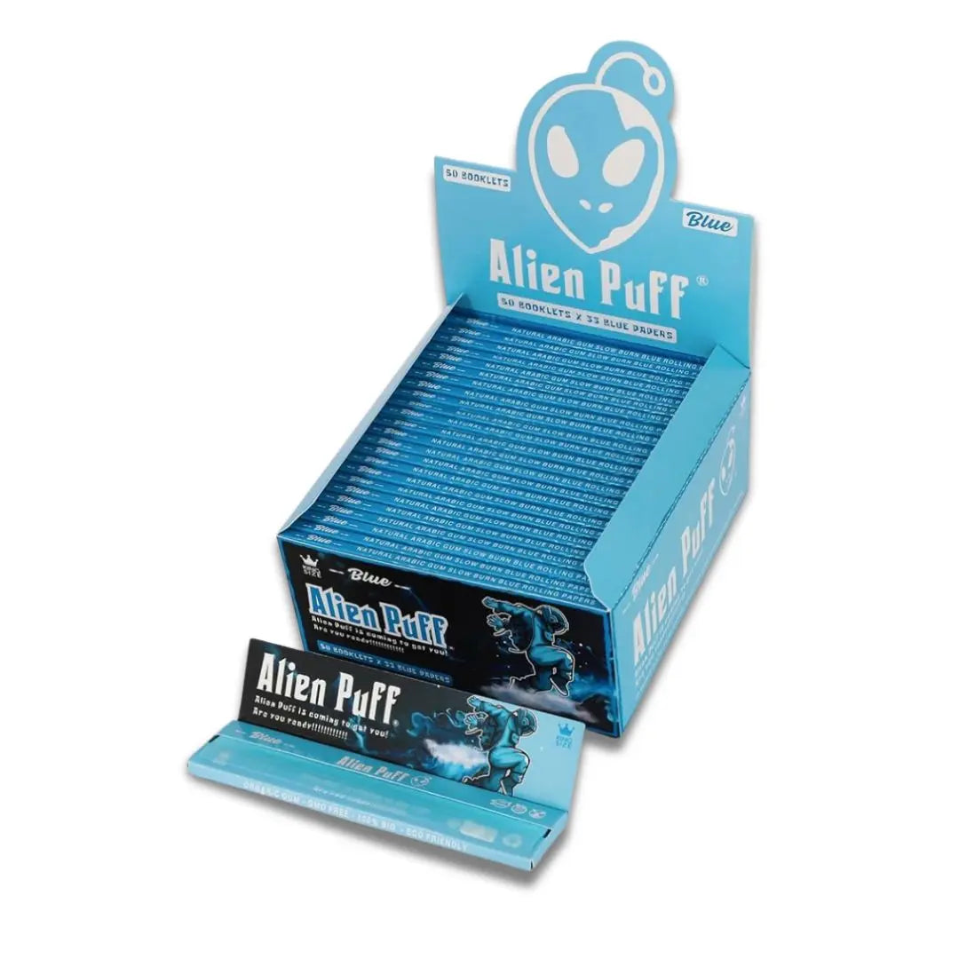 Buy Alien Puff Kingsize Blue Papers 50 Booklets (HP2121-AP) from Vape Wholesale Supplies