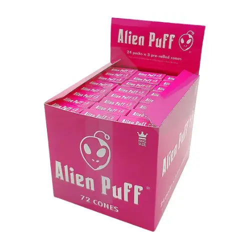 Alien Puff Hot Pink King size Cones 24 Packs (HP184) In UK
