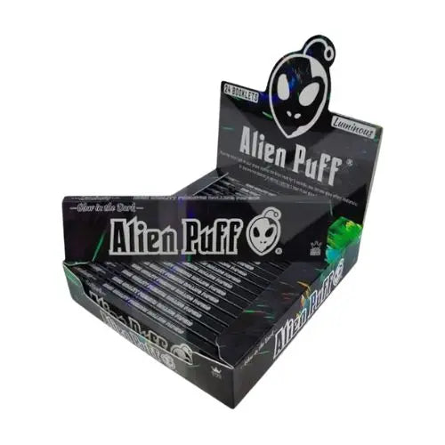 Alien Puff Kingsize Luminous Glow in The Dark Rolling Papers 24 Booklets (HP2111) In UK