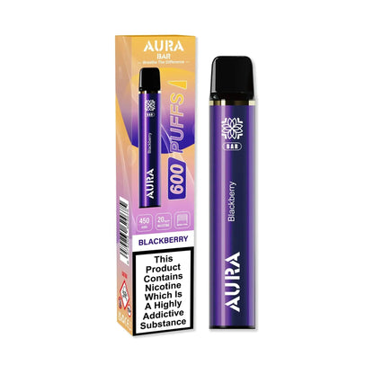 Aura Bar 600 Puffs Disposable Vape By Crystal Prime Box of 10 - Vape wholesale supplies 