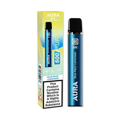 Aura Bar 600 Puffs Disposable Vape By Crystal Prime Box of 10 - Vape wholesale supplies 