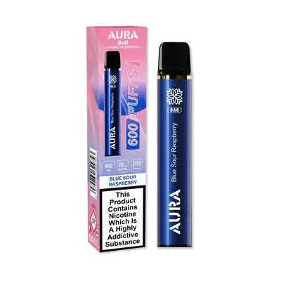 Aura Bar 600 Puffs Disposable Vape By Crystal Prime Box of 10 - Vape wholesale supplies 