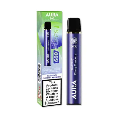 Aura Bar 600 Puffs Disposable Vape By Crystal Prime Box of 10 - Vape wholesale supplies 