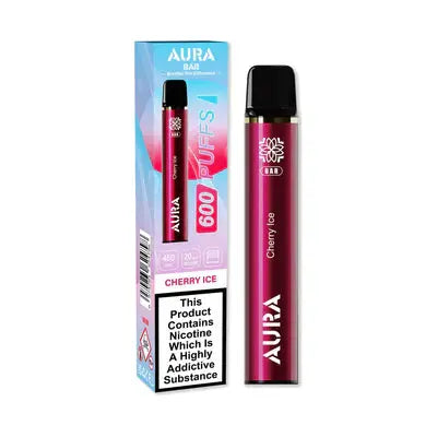 Aura Bar 600 Puffs Disposable Vape By Crystal Prime Box of 10 - Vape wholesale supplies 