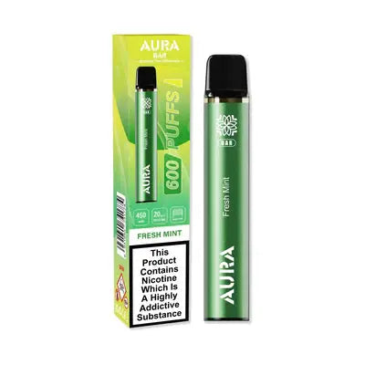 Aura Bar 600 Puffs Disposable Vape By Crystal Prime Box of 10 - Vape wholesale supplies 