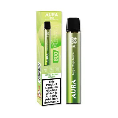 Aura Bar 600 Puffs Disposable Vape By Crystal Prime Box of 10 - Vape wholesale supplies 
