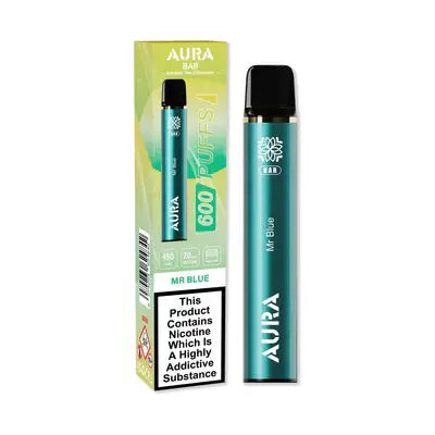 Aura Bar 600 Puffs Disposable Vape By Crystal Prime Box of 10 - Vape wholesale supplies 
