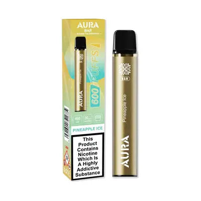 Aura Bar 600 Puffs Disposable Vape By Crystal Prime Box of 10 - Vape wholesale supplies 