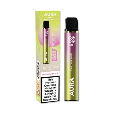 Aura Bar 600 Puffs Disposable Vape By Crystal Prime Box of 10 - Vape wholesale supplies 