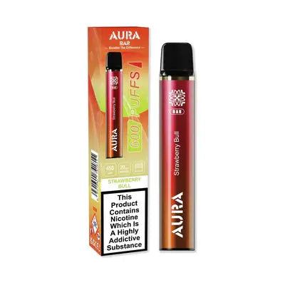 Aura Bar 600 Puffs Disposable Vape By Crystal Prime Box of 10 - Vape wholesale supplies 
