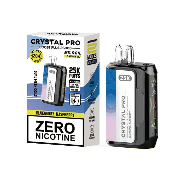 Crystal Pro Boost Plus 25000 - 2-in-1 Vape Device - 0 mg - Box of 5 Vape Wholesale SuppliesNot Found Vape wholesale supplies