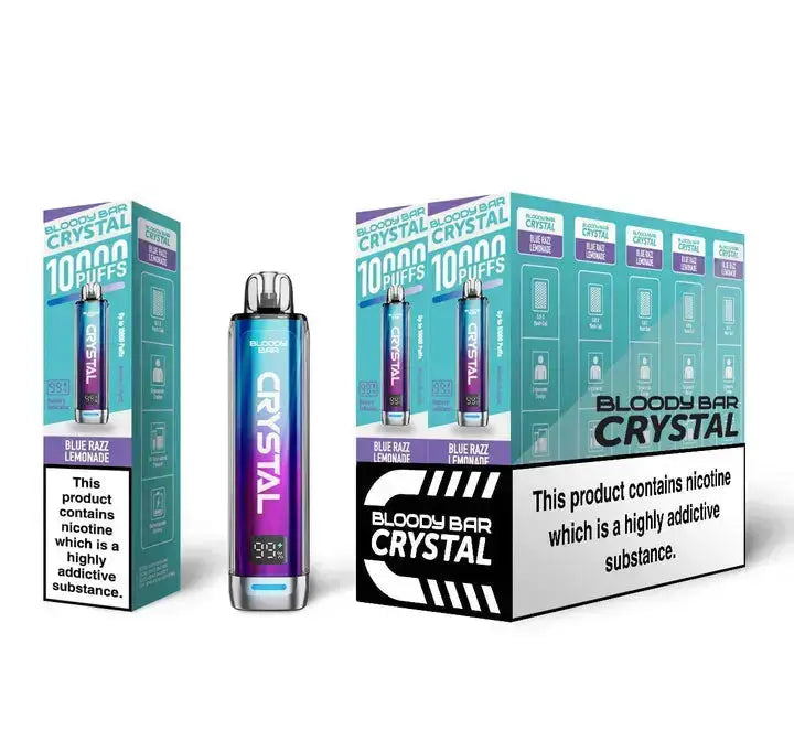 Bloody Bar Crystal 10000 Disposable Vape (20MG) – Box of 10 Bloody BarNot Found Vape wholesale supplies