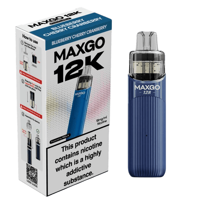 RELX MAXGO 12k Pre-Filled Pod Kit TPD Compliant - Pack Of 3 RELX