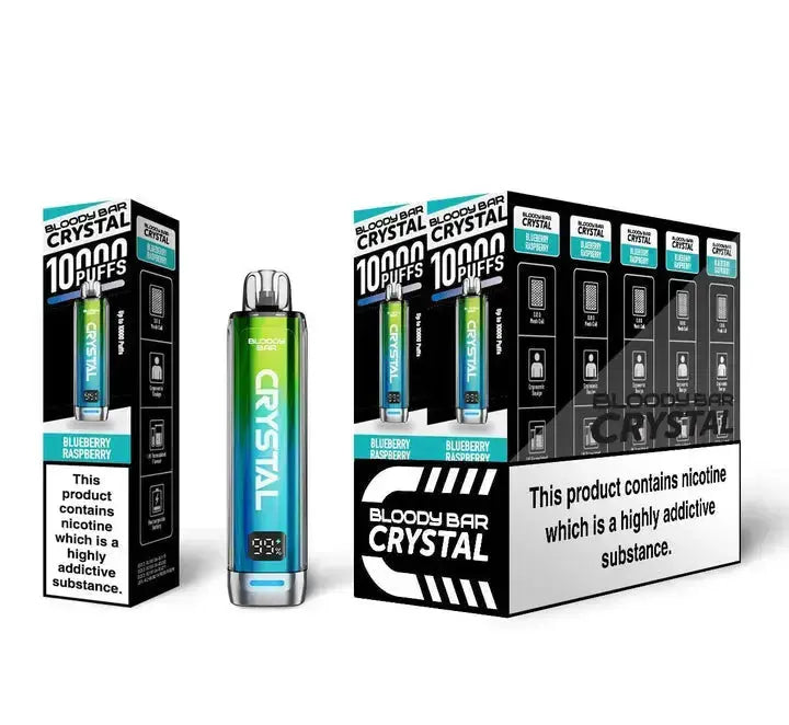 Bloody Bar Crystal 10000 Disposable Vape (20MG) – Box of 10 Bloody BarNot Found Vape wholesale supplies