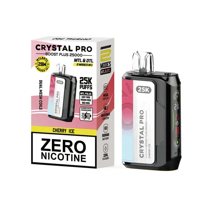 Crystal Pro Boost Plus 25000 - 2-in-1 Vape Device - 0 mg - Box of 5 Vape Wholesale SuppliesNot Found Vape wholesale supplies