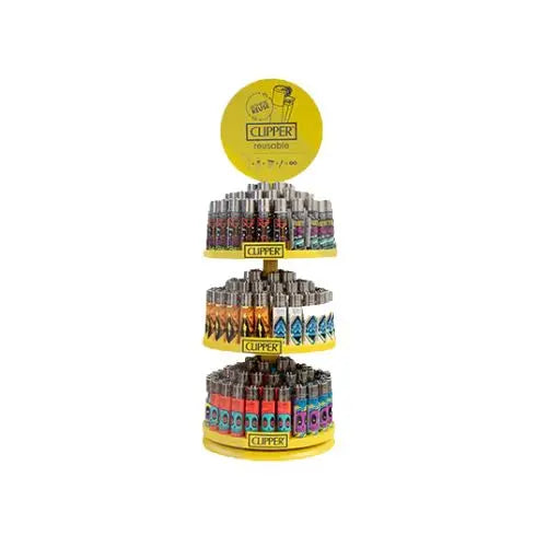Clipper CP11RH 3 Tier Display Carousel - 144 + 20 Mixed Design Lighters - CL3H118UKH - In UK