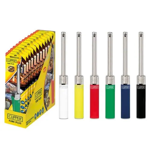 Clipper Tube+ Branded BLister Mixed Colours Lighters - TUB1L000UK - In UK